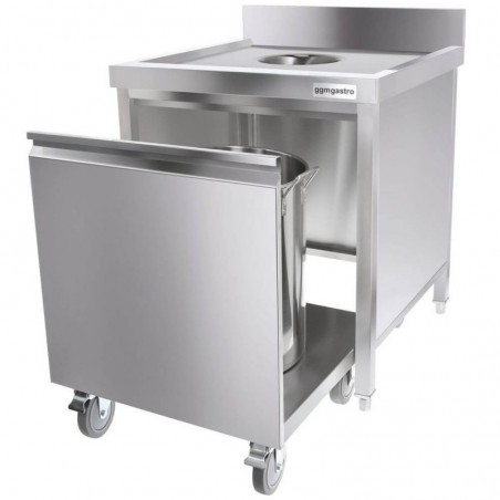 Conteneur à poubelle inox  Matériel Inox