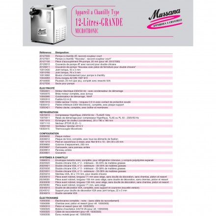 GRANDE MICROTRONIC 12L Whipped Cream Machine MUSSANA Whipped cream machines