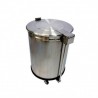 Bac à déchets roulant 105L inox L2G Poubelles inox