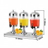 Distributeur de jus de fruit 3x8L  Distributeurs de jus de fruit