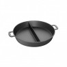 Giant cast iron frying pan ø80cm with 2 compartments - CHR MARKET