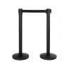 Lot 2 poteaux d'accueil BUDGET RETRACTABLE BLACK
