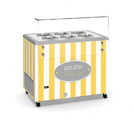 Vitrine à pozzetti Banana (2x6 bacs) TENSAI Vitrines à crèmes glacées