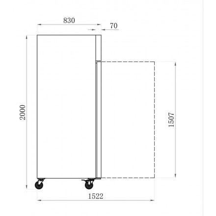 Armoire positive GN2/1 700L |AAF7P AFI COLLIN LUCY Armoires réfrigérées verticales Armoire positive GN2/1 700L |AAF7P AFI COLLIN LUCY Armoires réfrigérées verticales