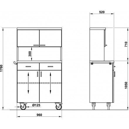Vaisselier POLAR 2CH  Dessertes/vaisseliers extérieur