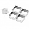Boîte de 4 carrés 70x70x40 mm et poussoir inox LOUIS TELLIER Articles divers