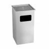 Poubelle inox avec cendrier  Poubelles inox