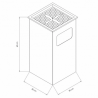 Poubelle inox avec cendrier  Poubelles inox