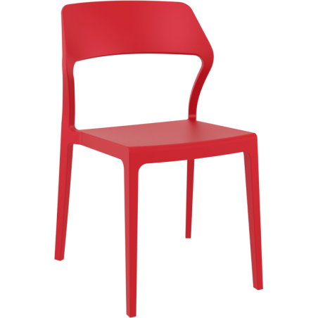 Chaise SNOW rouge  CHAISES EN POLYPROPYLÈNE