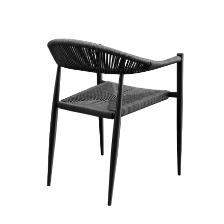 Fauteuil AMSTERDAM anthracite  CHAISES EN TOILE/CORDE