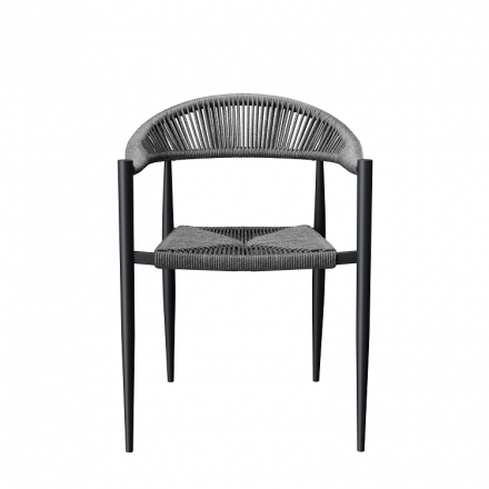 Fauteuil AMSTERDAM anthracite  CHAISES EN TOILE/CORDE