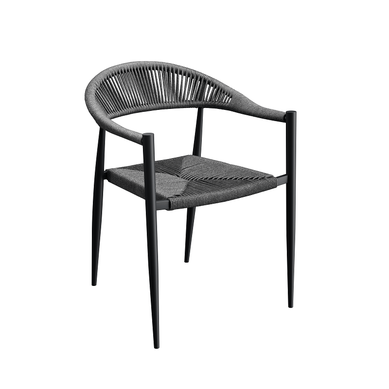 Fauteuil AMSTERDAM anthracite  CHAISES EN TOILE/CORDE