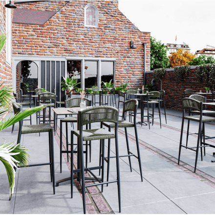 Chaise haute BREDA olive  CHAISES EN TOILE/CORDE