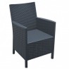 Lot de 2 fauteuils CALIFORNIA (GAMME PORQUEROLLES)  CHAISES EN RÉSINE TRESSÉE