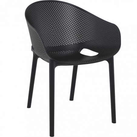 Lot de 4 fauteuil SKY PRO NOIR  Salle