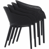 Lot de 4 fauteuil SKY PRO NOIR  Salle