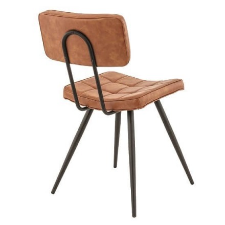 Lot de 2 chaises MAURICE cognac  Chaises d'intérieur