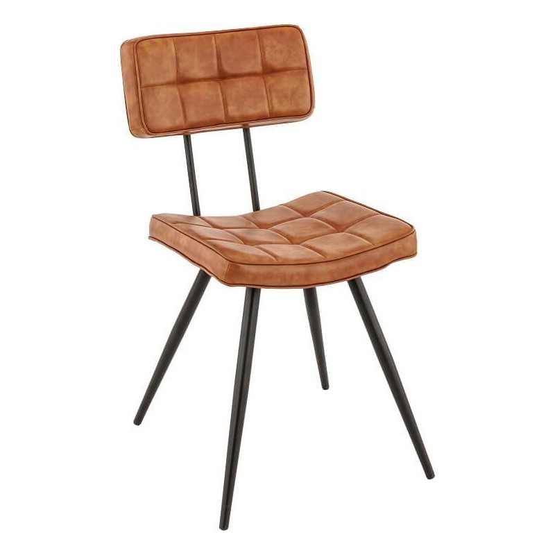 Lot de 2 chaises MAURICE cognac  Chaises d'intérieur
