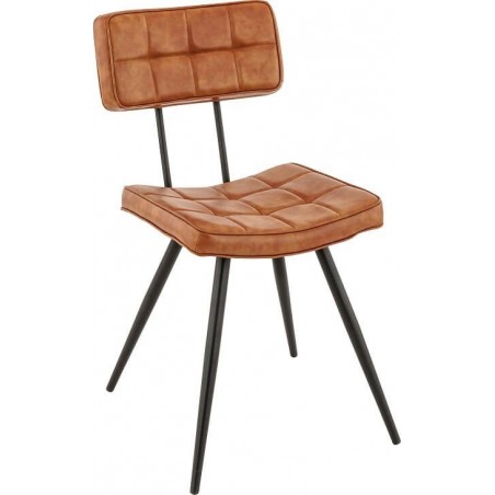 Lot de 2 chaises MAURICE cognac  Chaises d'intérieur