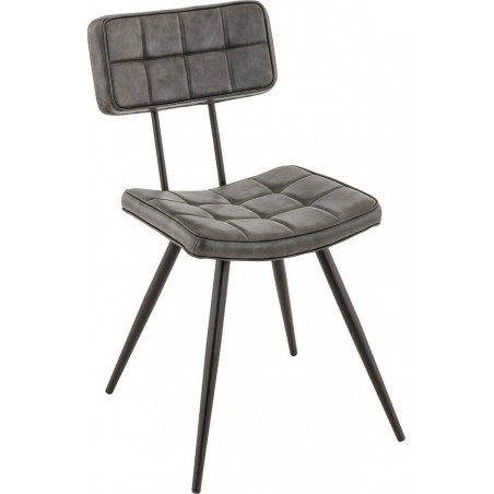 Lot de 2 chaises MAURICE anthracite  Chaises d'intérieur