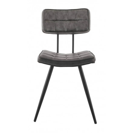 Lot de 2 chaises MAURICE anthracite  Chaises d'intérieur