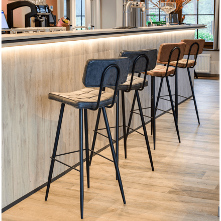 Lot de 2 chaises hautes MAURICE BST65 anthracite  Chaises d'intérieur