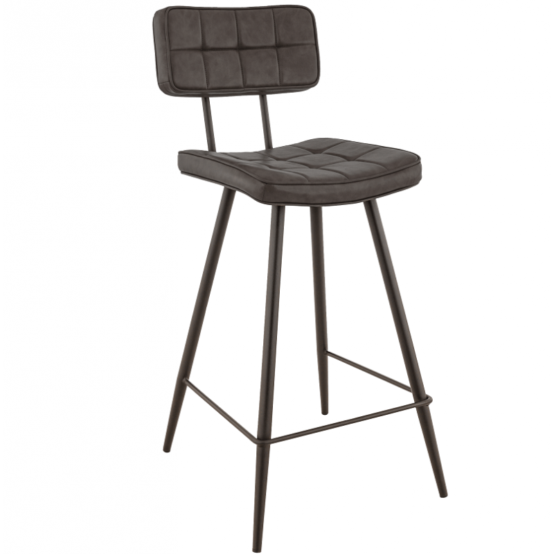Lot de 2 chaises hautes MAURICE BST65 anthracite  Chaises d'intérieur