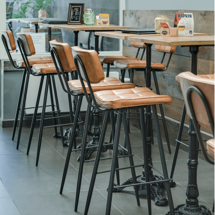 Lot de 2 chaises hautes MAURICE BST65 anthracite  Chaises d'intérieur