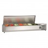Refrigerated Saladette 7xGN1/4 with stainless steel lid - CHR MARKET