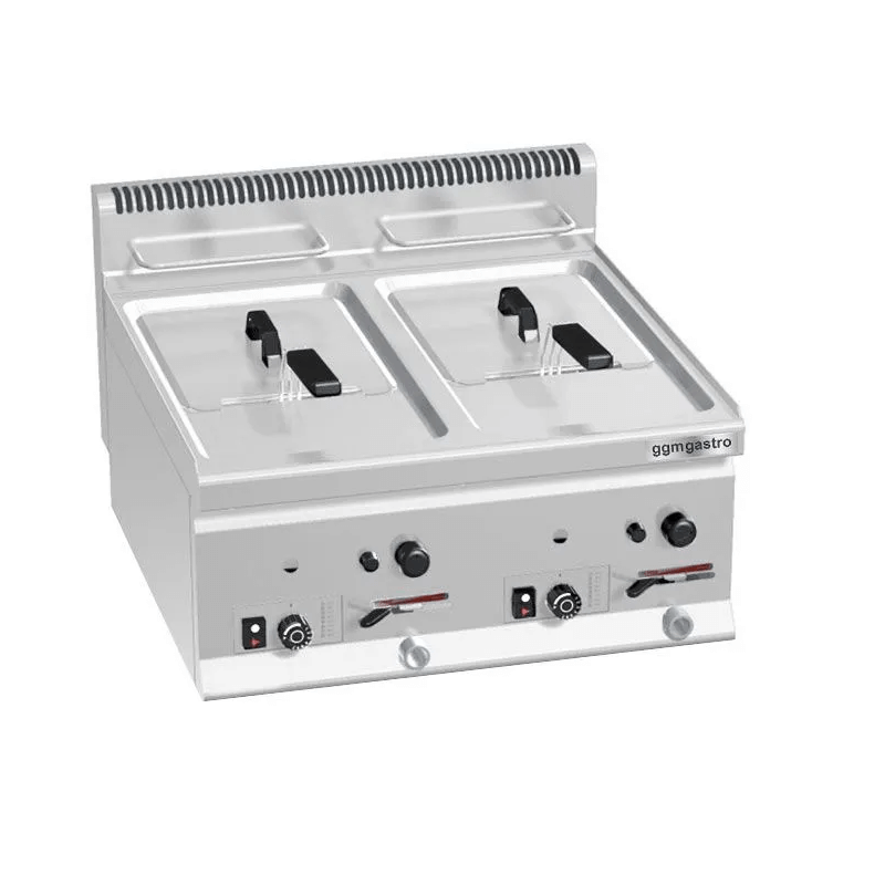 Friteuse à gaz 8+8 Litres (13,2 kW) Série 600 IMBISS Friteuse à gaz 8+8 Litres (13,2 kW) Série 600 IMBISS