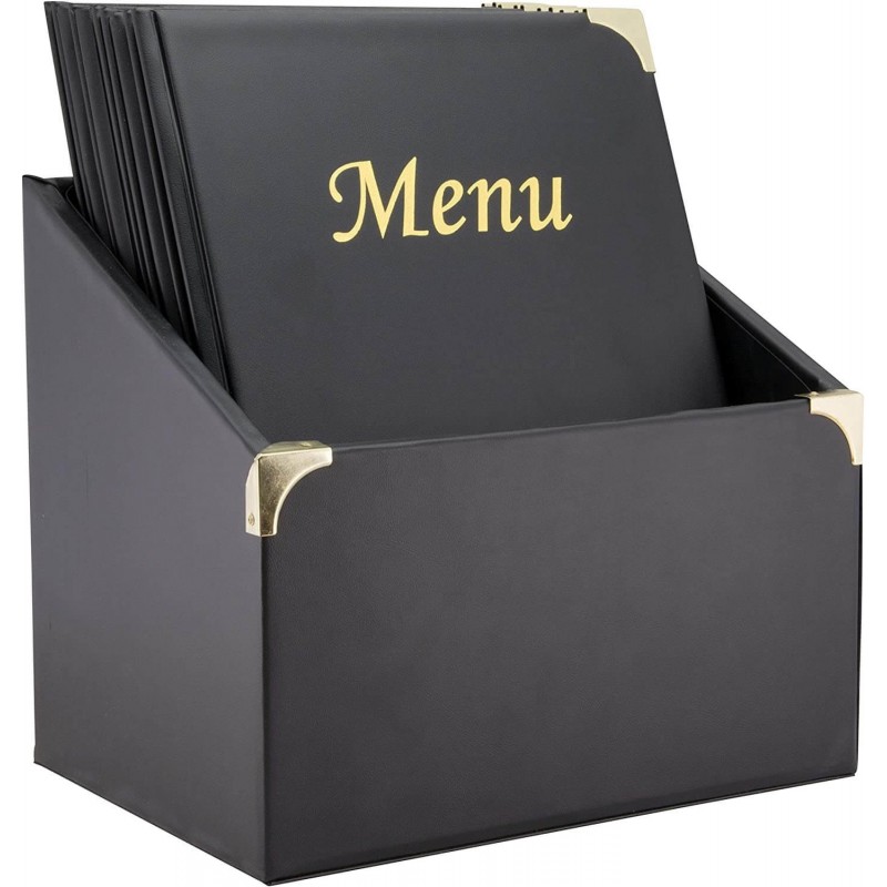 Box de 10 protège-menus A4 BASIC noir SECURIT Protège-menus A4 Box de 10 protège-menus A4 BASIC noir SECURIT Protège-menus A4