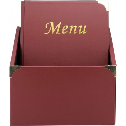 Box de 10 protège-menus A4 BASIC bordeaux SECURIT Protège-menus A4