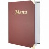 Box of 10 A4 burgundy menu holders - CHR MARKET