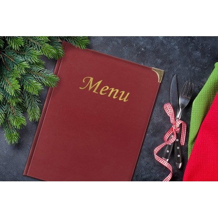 Box de 10 protège-menus A4 BASIC bordeaux SECURIT Protège-menus A4