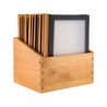 Box of 20xA4 WOOD menu holders SECURIT A4 menu protectors
