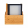 Box of 20xA4 WOOD menu holders SECURIT A4 menu protectors