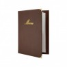 Protège-menu A4 CLASSIC marron SECURIT Protège-menus A4