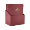 Box de 20 protège-menus A4 CLASSIC bordeaux SECURIT A4 menu protectors