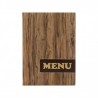 Protège-menu WOOD A4 SECURIT Protège-menus A4