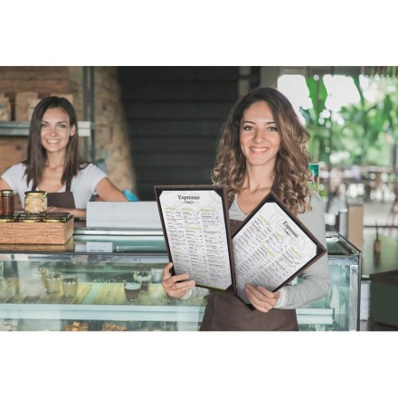 Tablette WALNUT ALBUM SECURIT Protège-menus A4