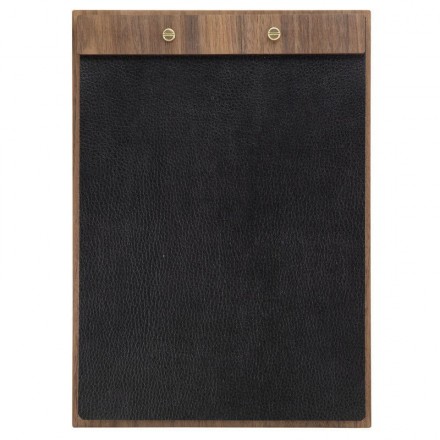 Tablette WALNUT LEATHER A5 SECURIT Protège-menus