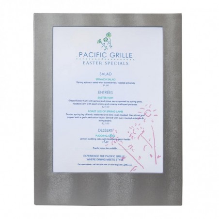 Protège-menu LED argent A4 SECURIT Protège-menus A4