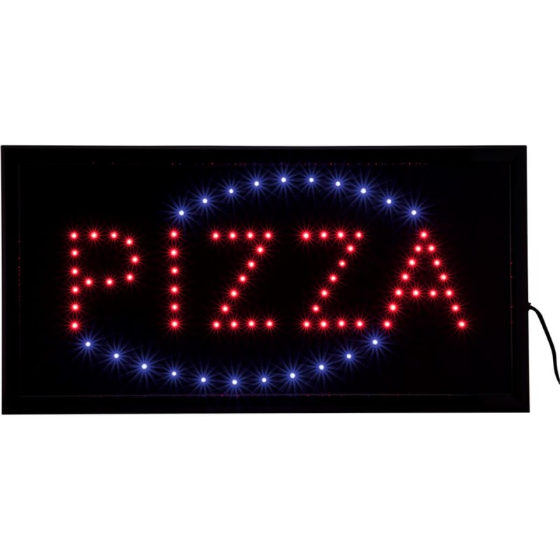 Panneau lumineux PIZZA pour vitrine restaurant - CHR MARKET