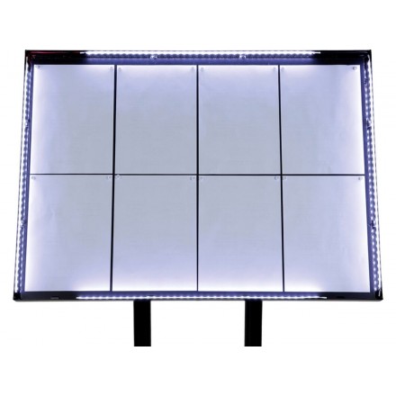 Porte-menu BLACK STAR XXL 8xA4 SECURIT Porte-menus lumineux