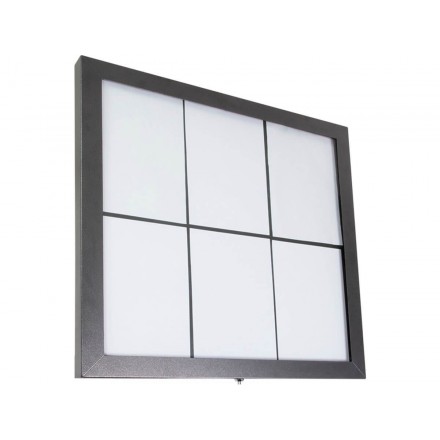 Porte-menu lumineux ACIER GALVA 6xA4 SECURIT Porte-menus lumineux