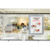 Porte-affiches de vitrine gris A4 SECURIT Porte-affiches