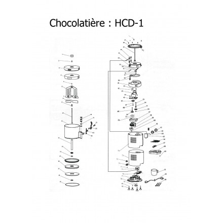 Récipient pour chocolatière wismer HCD1 WISMER Pièces détachées
