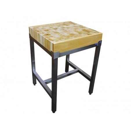Billot bois sur châssis inox L2G Tables de découpe/billots