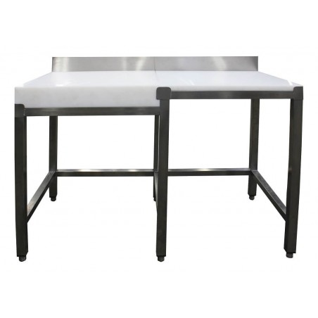 Combiné de découpe poly sur châssis inox (adossé) L2G Tables de découpe/billots