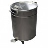 Poubelle à déchets inox 95L à fermeture amortie par pédale L2G Poubelles inox